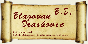 Blagovan Drašković vizit kartica